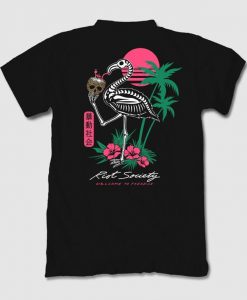 Tropical Skeleton Flamingo T-Shirt KM