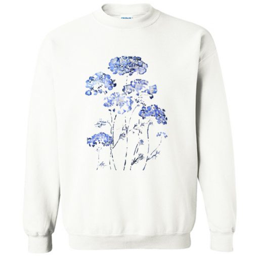 abstract queen anne's lace blue Sweatshirt KM