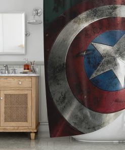 captain america shield Shower Curtains KM