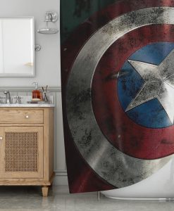 captain america shield Shower Curtains KM