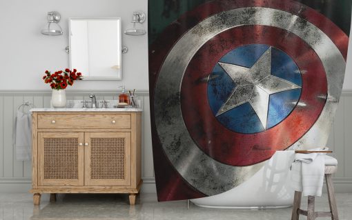 captain america shield Shower Curtains KM