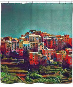 Boho Cinque Terre Shower Curtain KM