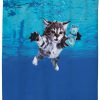 Cat Cobain Shower Curtain KM