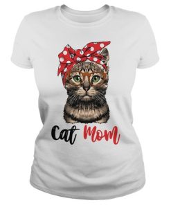 Cat mom bandana T shirt KM