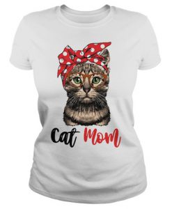 Cat mom bandana T shirt KM