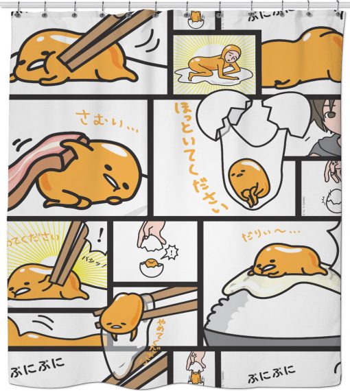 Gudetama Comic Shower Curtain KM