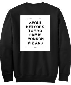 Hangul Cities Sweatshirt Back KM
