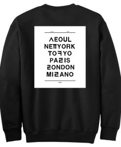 Hangul Cities Sweatshirt Back KM