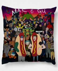 Mac & Gu's Lonely Hot Dog Band MERCH Pillow KM