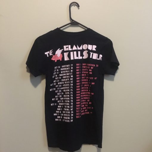 The Glamour Kills 2009 Tour T Shirt Back KM