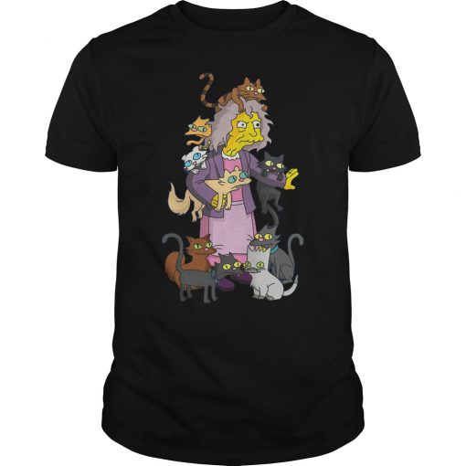 The Simpsons Crazy Cat Lady T Shirt KM