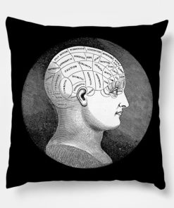 Vintage Phrenology Head Pillow KM
