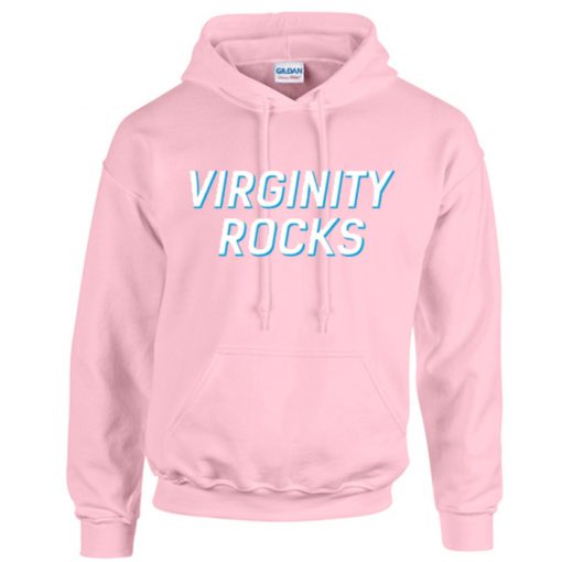 Virginity Rocks Light Pink Hoodie KM