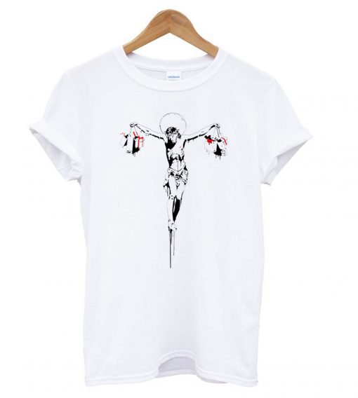 Banksy Jesus Shopping Bag T Shirt KM