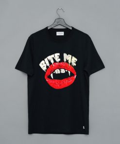 Bite Me Vampire Lips Halloween T Shirt KM