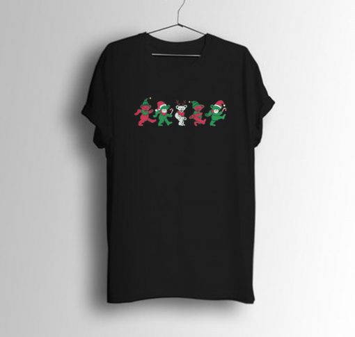 Christmas grateful dead dancing bears T Shirt KM