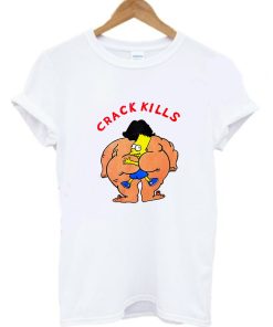 Classic Cartoon Bart Crack Kills T Shirt KM
