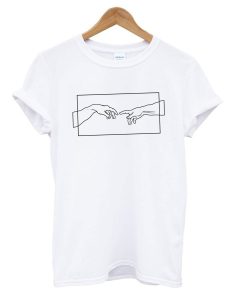 Creation Hands Line Art T Shirt KM