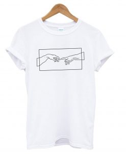 Creation Hands Line Art T Shirt KM