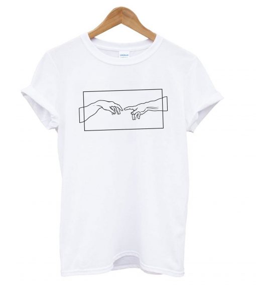 Creation Hands Line Art T Shirt KM