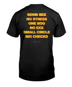 Good Sex No Stress No Boo No Ex Small Circle Big Checks T-shirt KM