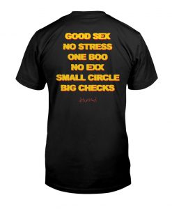 Good Sex No Stress No Boo No Ex Small Circle Big Checks T-shirt KM