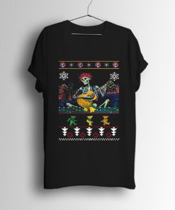 Grateful Dead guitarist skeleton dancing bears ugly Christmas T Shirt KM