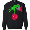 Grinch hand holding Apple Sweatshirt KM