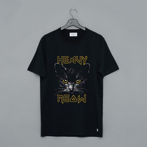 Heavy Meow Heavy Metal Style T Shirt KM