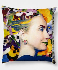 Hillary Clinton Floral Pillow KM