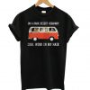 Hippie car and cat on a dark desert highway T Shirt KM