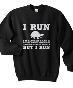 I Run Im Slower Than A Herd Of Turtles Sweatshirt KM