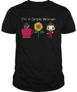 I’m a simple woman I love coffee sunflower and Post Malone t shirt KM