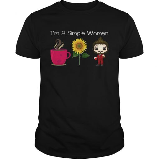 I’m a simple woman I love coffee sunflower and Post Malone t shirt KM