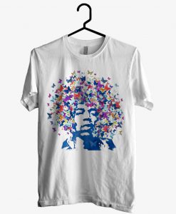 Jimi Hendrix Butterfly Hair T shirt KM
