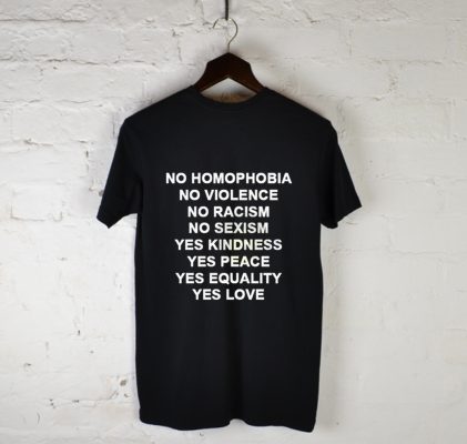 no homophobia no violence shirt