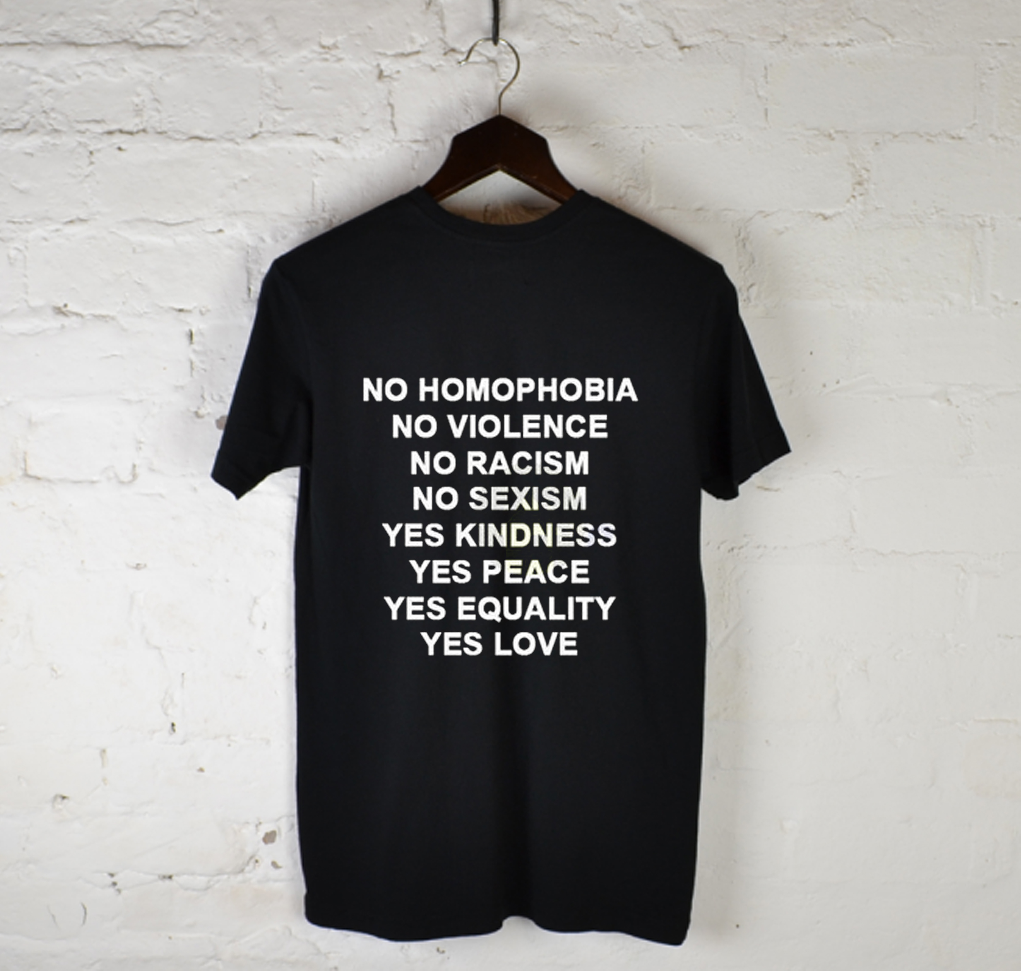 No Homophobia Violence Racism Sexism Quote T Shirt KM