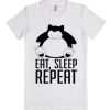 Pokemon Snorlax Eat, Sleep Repeat T Shirt KM