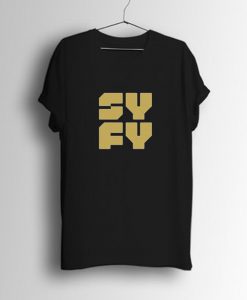 SYFY Logo Black Gold T Shirt KM