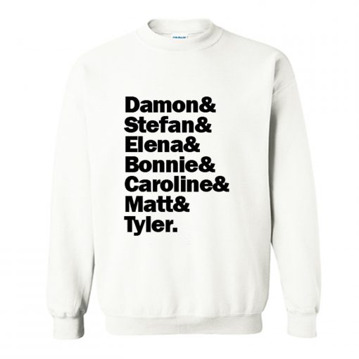 The Vampire Diaries Cast Name Sweatshirt KM