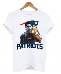 Tom Brady Thanos-Tom Brady #12 Thanos Infinity Gauntlet Patriots T Shirt KM