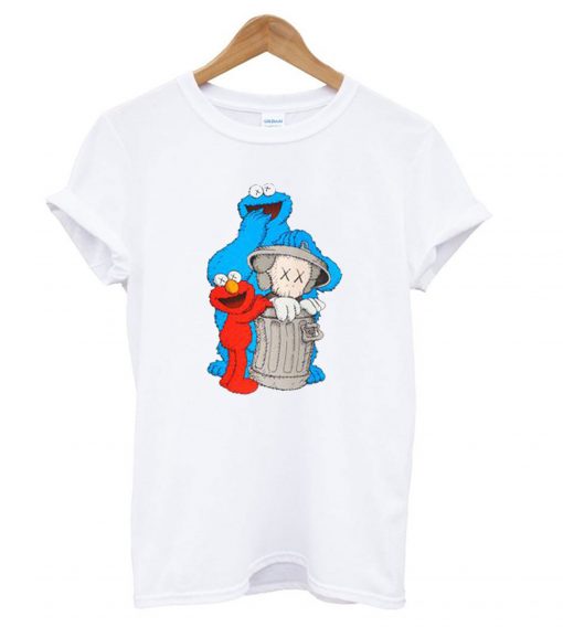 Uniqlo White Kaws X Sesame Street Graphic T Shirt KM