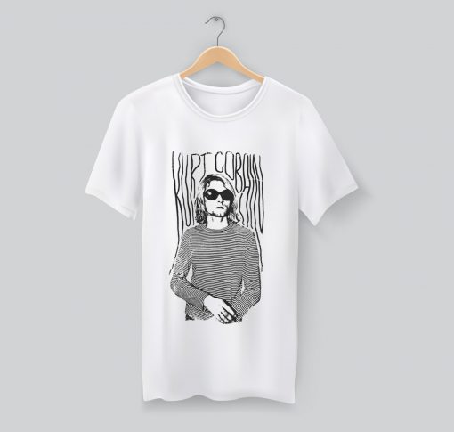 Kurt Cobain Stripes Nirvana T-Shirt KM