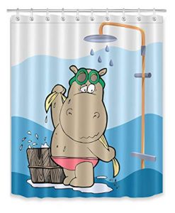 LB Cute Hippo Shower Curtain KM