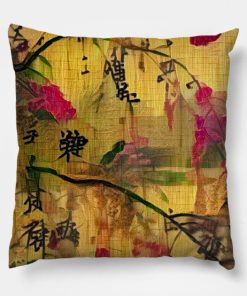 Oriental Painting. Japanese style Pillow KM