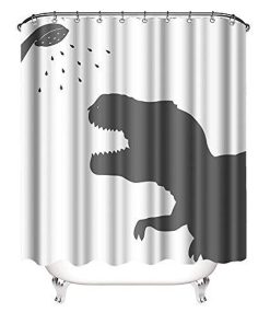 Silhouette Dinosaur Shower Curtain KM