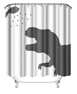 Silhouette Dinosaur Shower Curtain KM