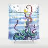 Bath Time Octopus Shower Curtain KM