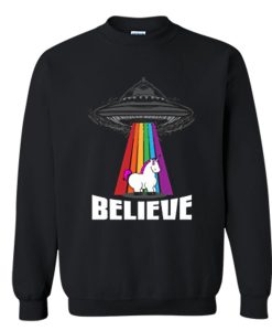 Believe in Alien and Unicorn Sweatshirt KM