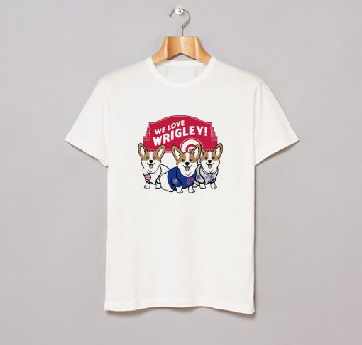 Chicago Cubs Corgi We Love Wrigley T-Shirt KM